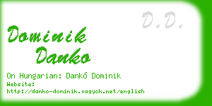 dominik danko business card