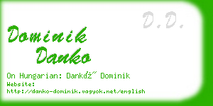 dominik danko business card